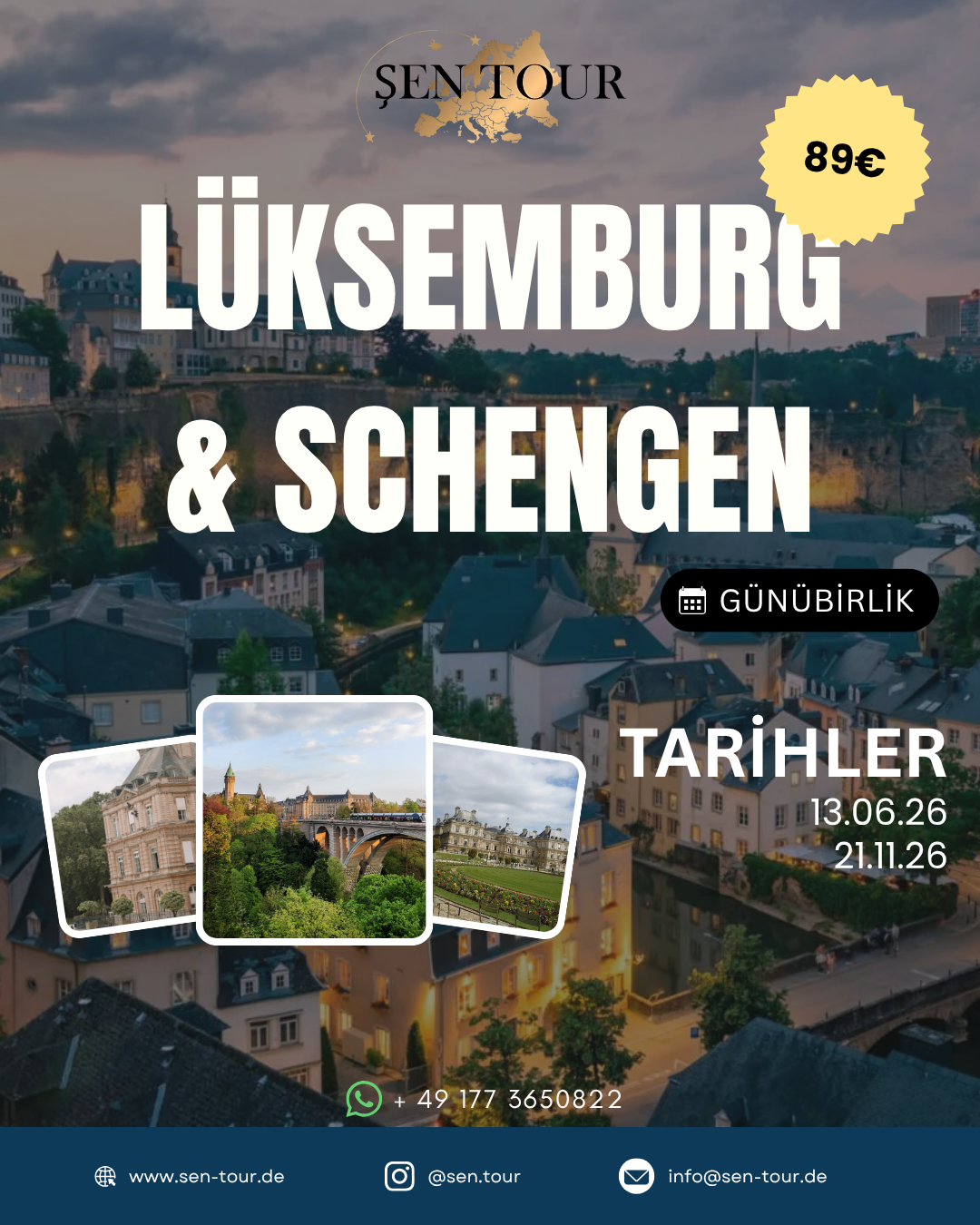 Şen Tour Lüksemburg & Schengen günübirlik tur posteri