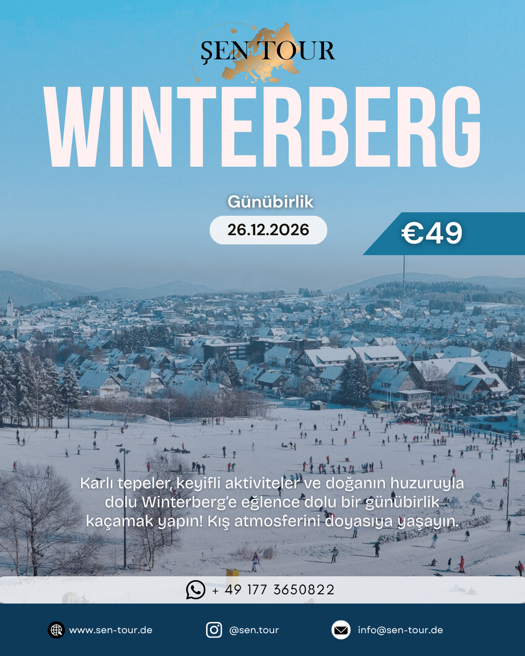 Şen Tour Winterberg günübirlik kış turu posteri