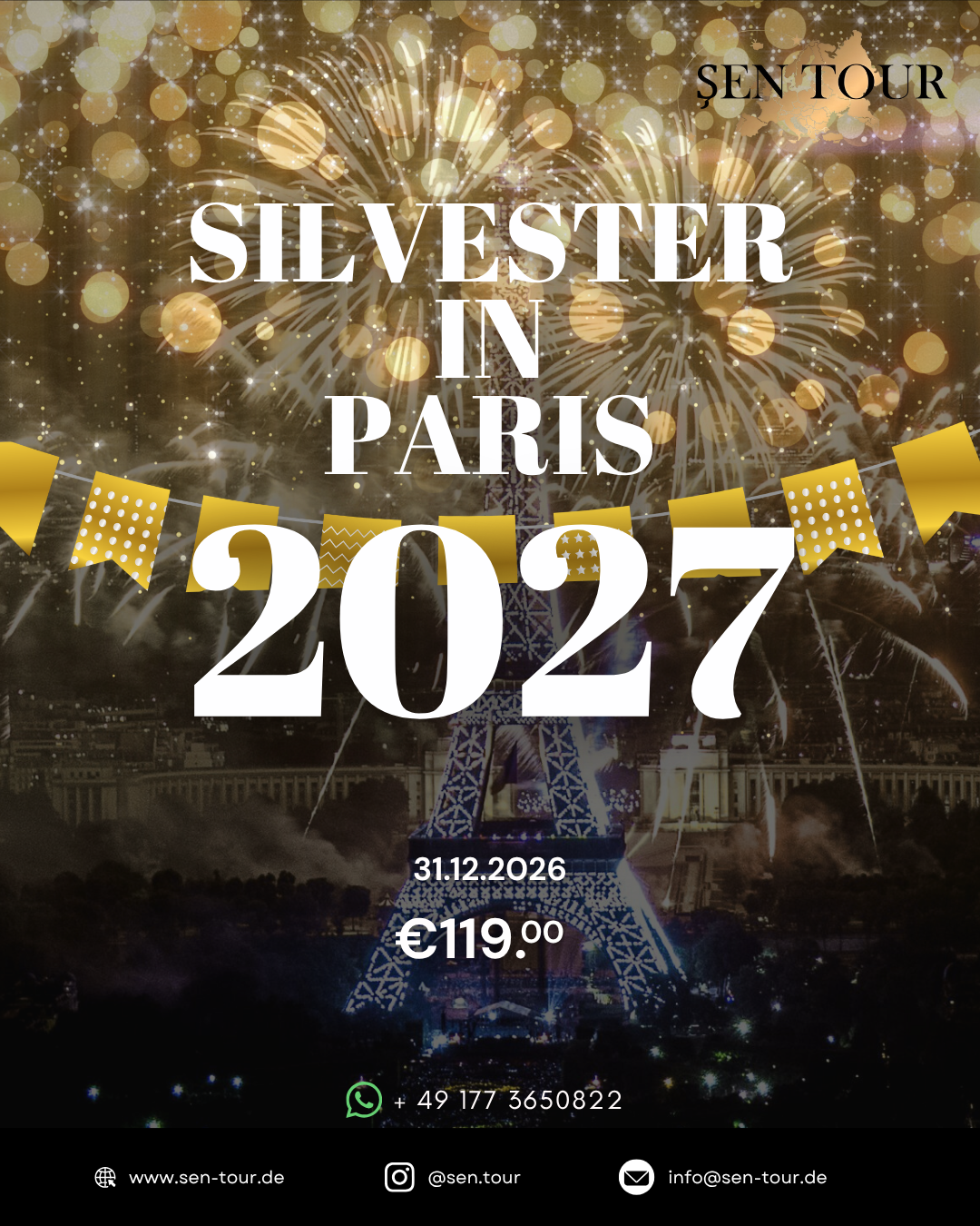 Şen Tour Silvester in Paris yılbaşı turu posteri