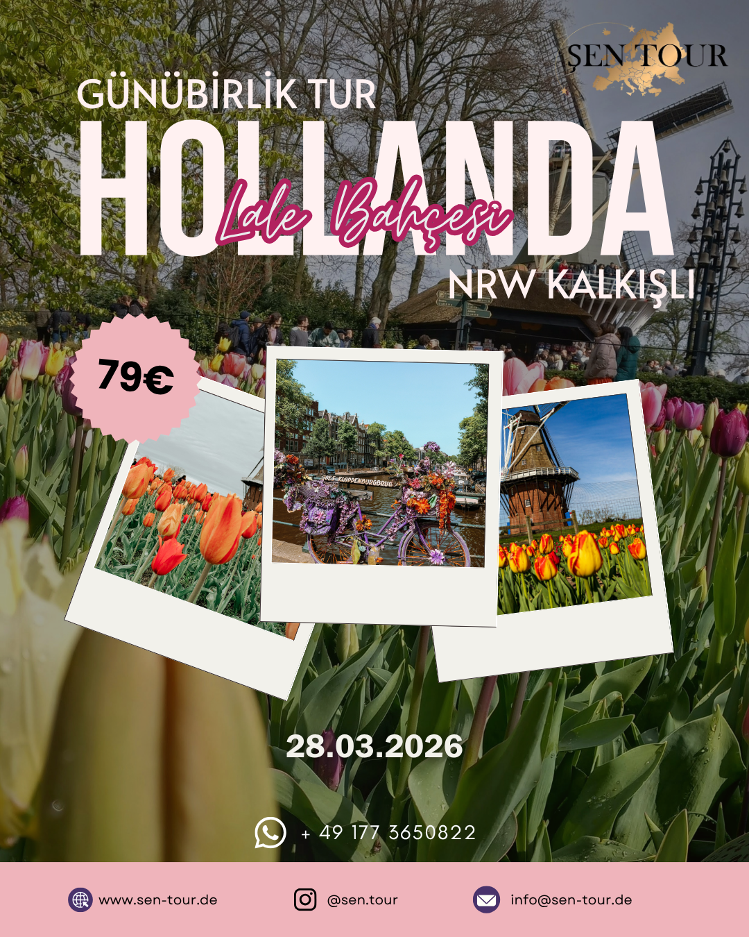 Şen Tour Hollanda Lale Bahçesi günübirlik tur posteri